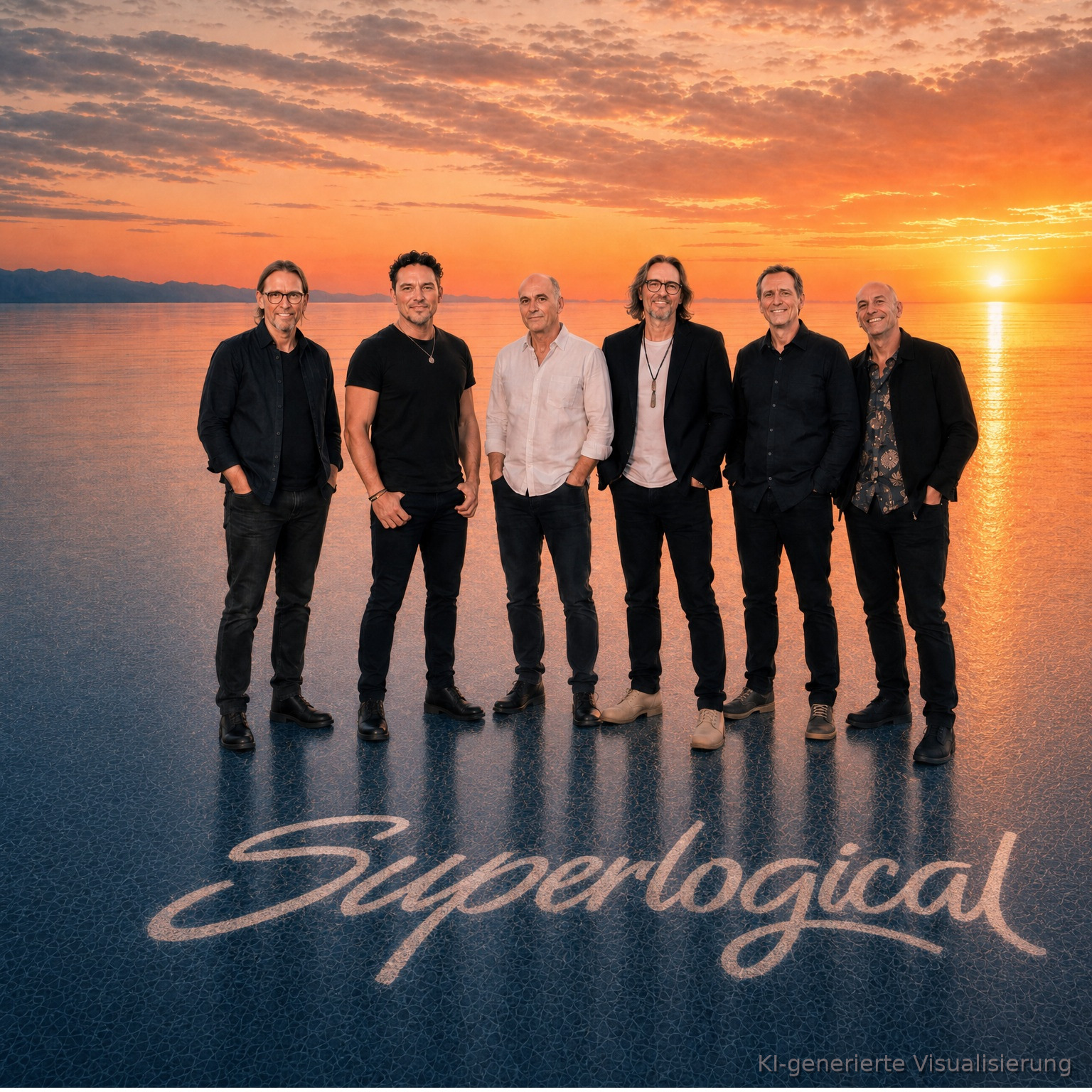 Superlogical - sechsköpfige Band: André Karg, Andreas Rossatti, Willem Beuss, Roman Queck, Till Brandt, Ralph Schläger.